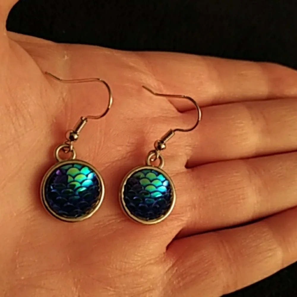 New - Earrings - fish scales - mermaid